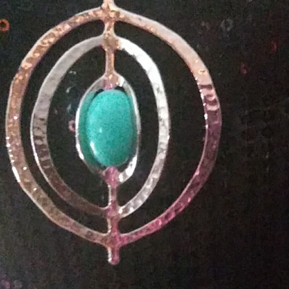 🦋Faux turquoise silver plated necklace boho style - Picture 3 of 8